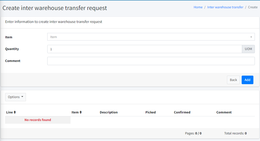 Int warehouse transfer detail inputs