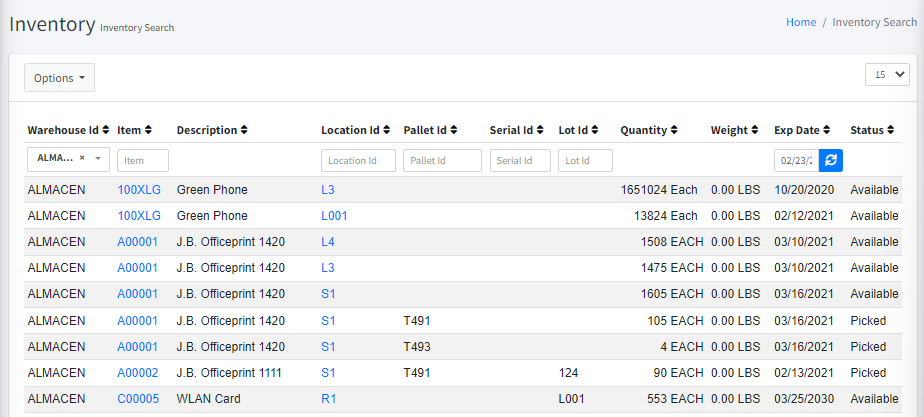 inventory search